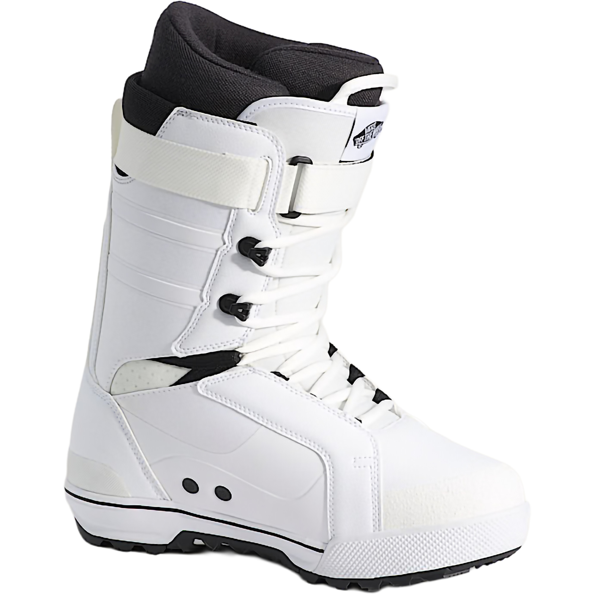 Vans Hi-Standard Pro in White/Black inside profile of left boot