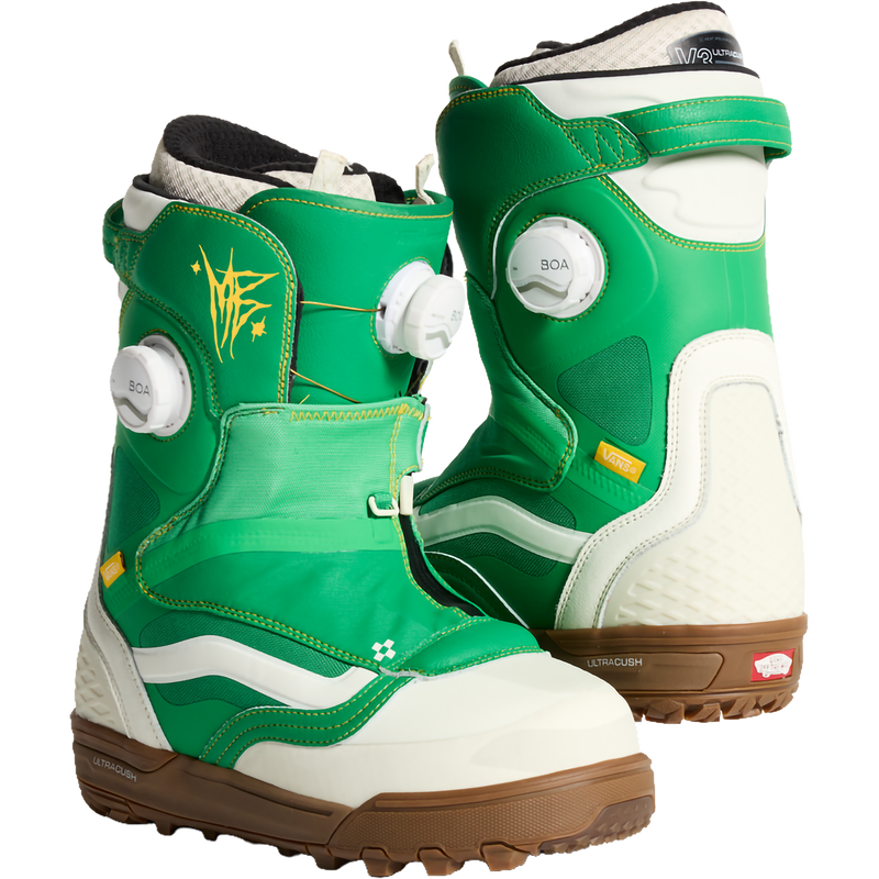 Women's The Progress, Vans Women's The Progress in Green/Yellow pair right and left