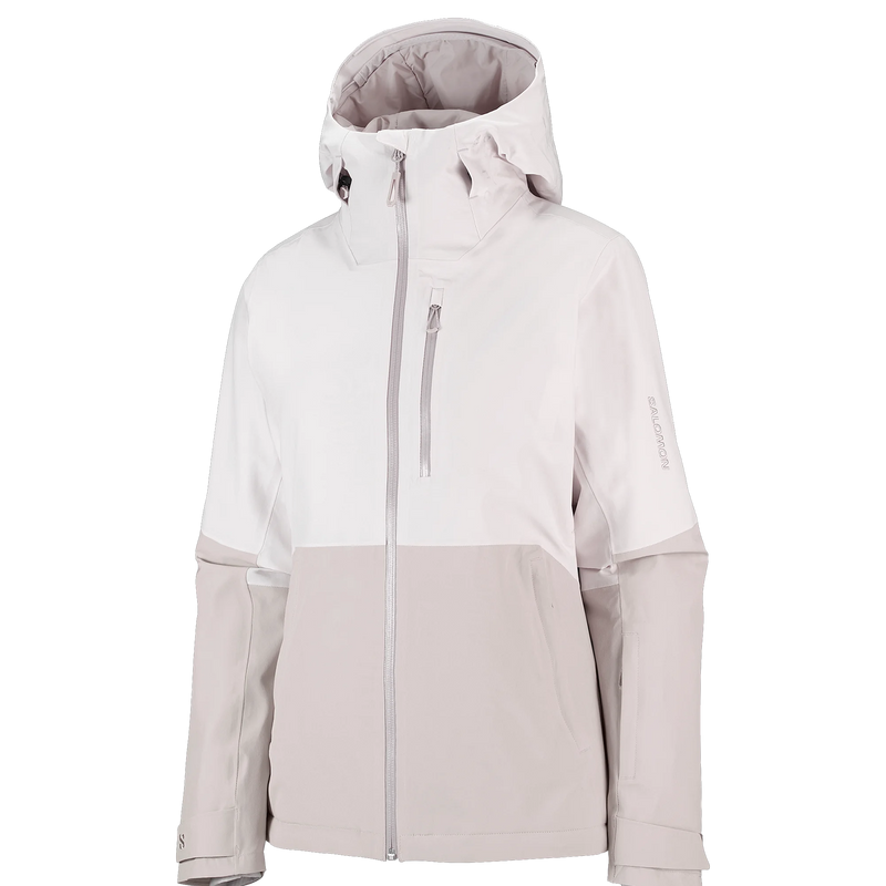 Salomon Women's Highland Jacket in White Sand/Silver Cloud