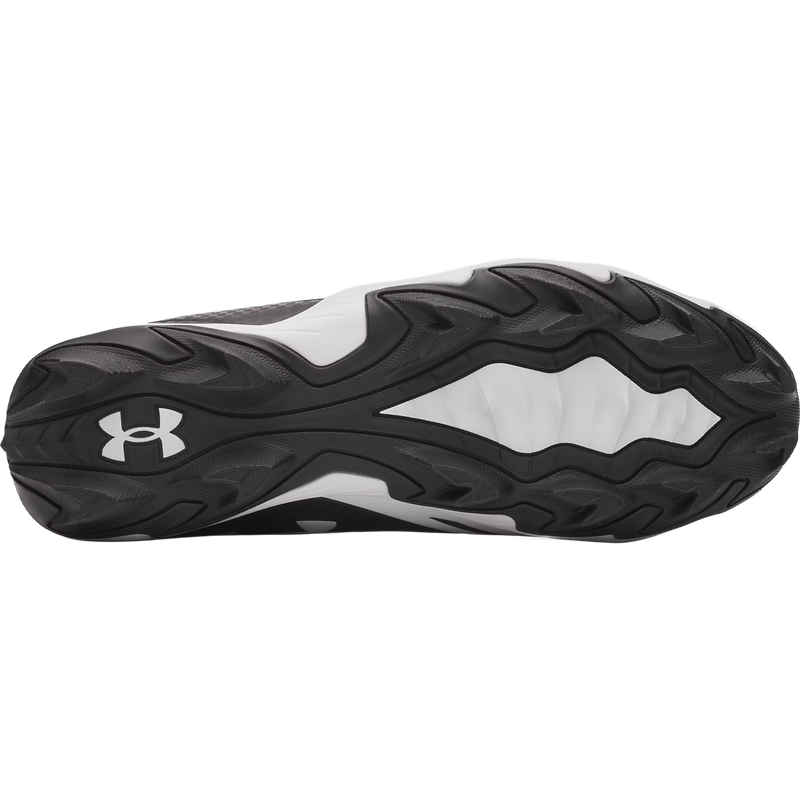 Under Armour Spotlight Hammer Wide in Black White bottom view