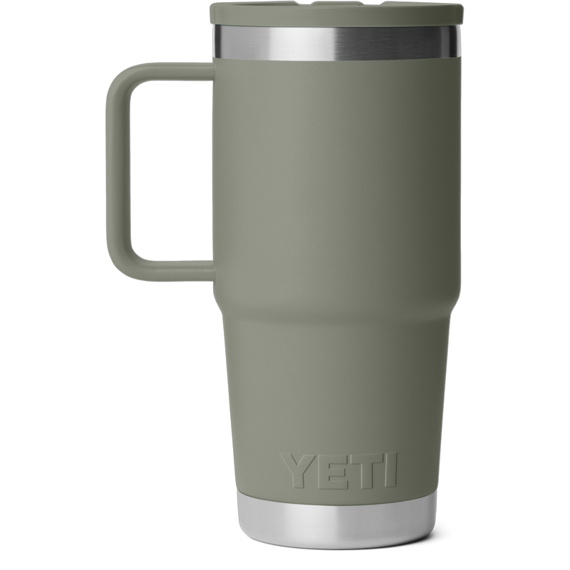 Yeti Rambler 20 oz Travel Straw Mug Back with brand logo