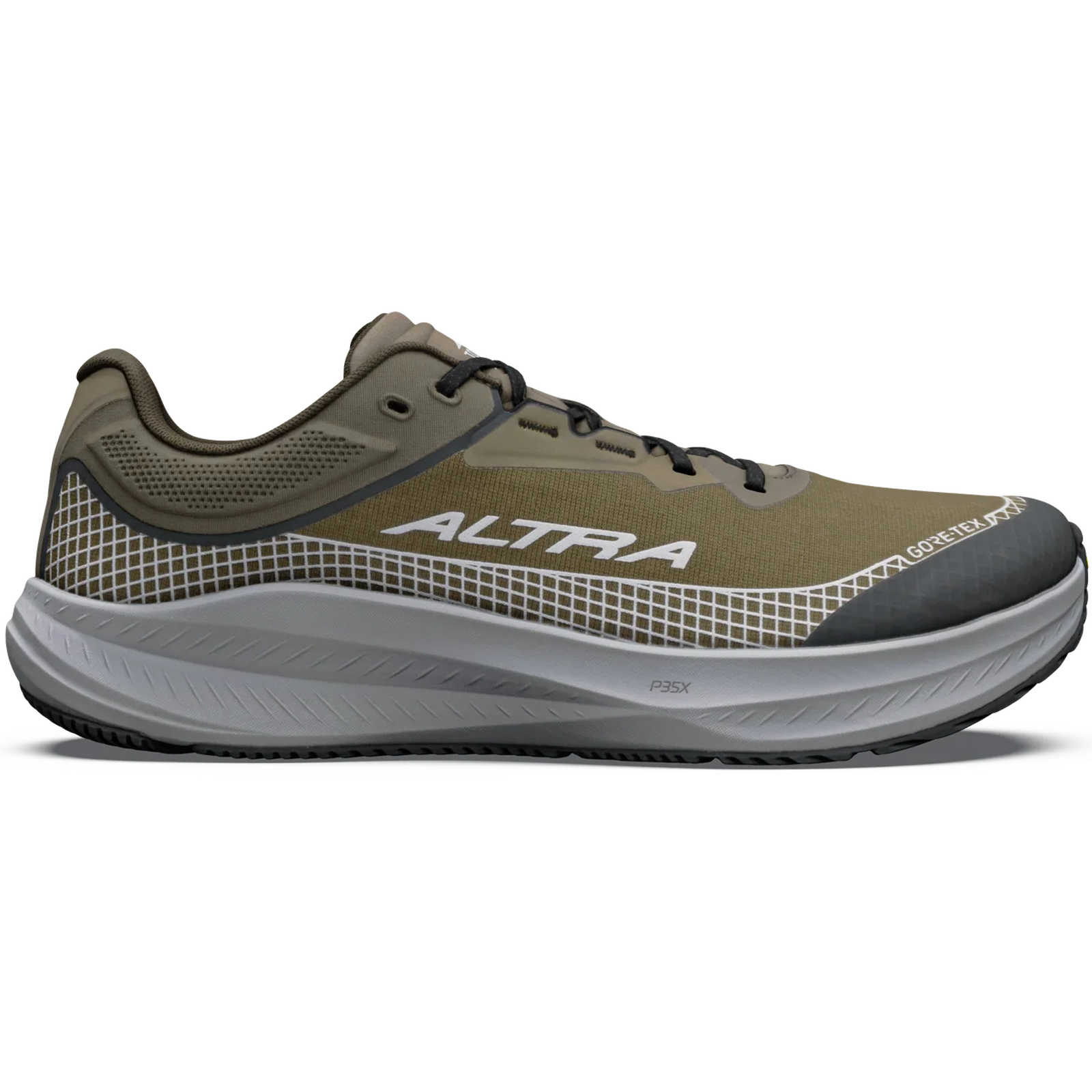 Altra Men's Torin 9 GTX in 91L-Dark Olive/Silver