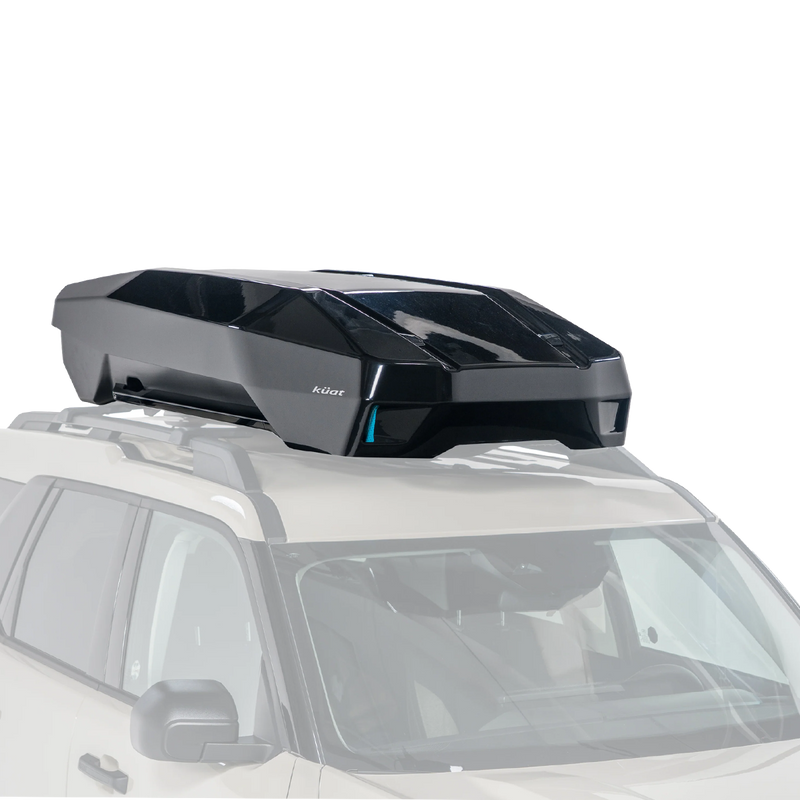 Kuat Varial XL Rooftop Cargo Box front 3/4 view close up box closed