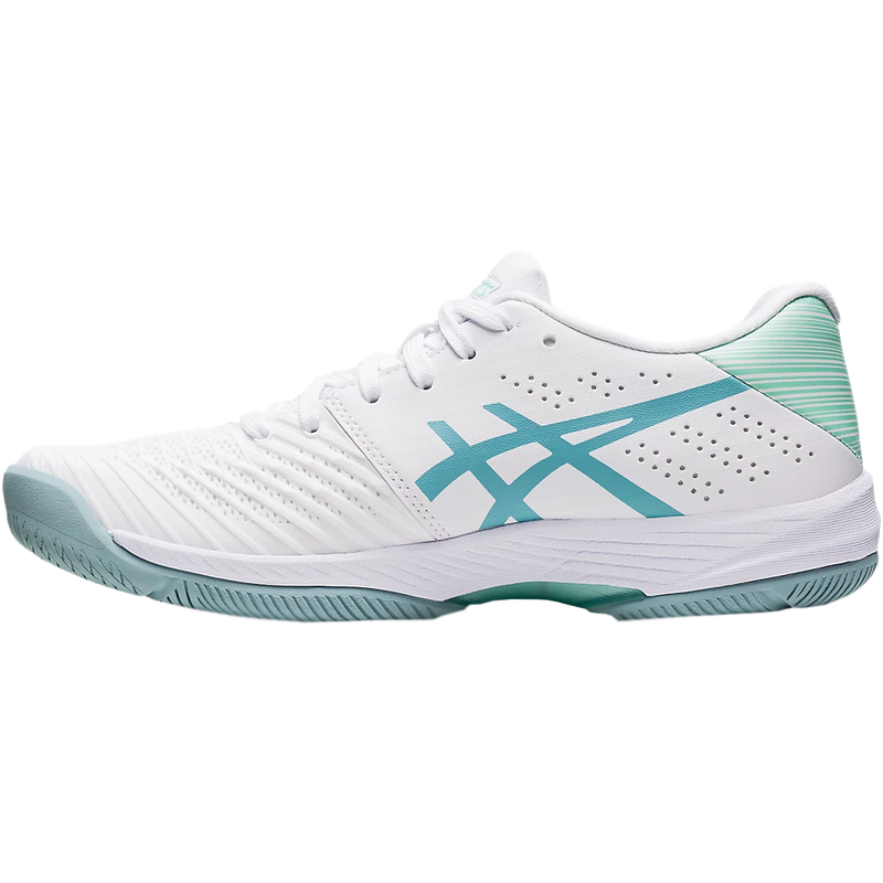 Women's Solution Swift FF, Asics Women's Solution Swift FF 104-White/Smoke Blue instep
