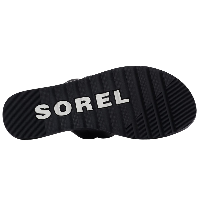 Women's Ella II Puff Slide, Sorel Women's Ella II Puff Slide 010-Black/Sea Salt bottom
