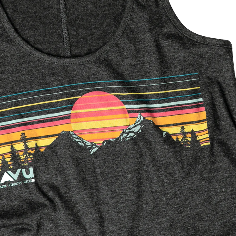 Women's Don't Sweat It Tank, Kavu Women's Don't Sweat It Tank Black graphic