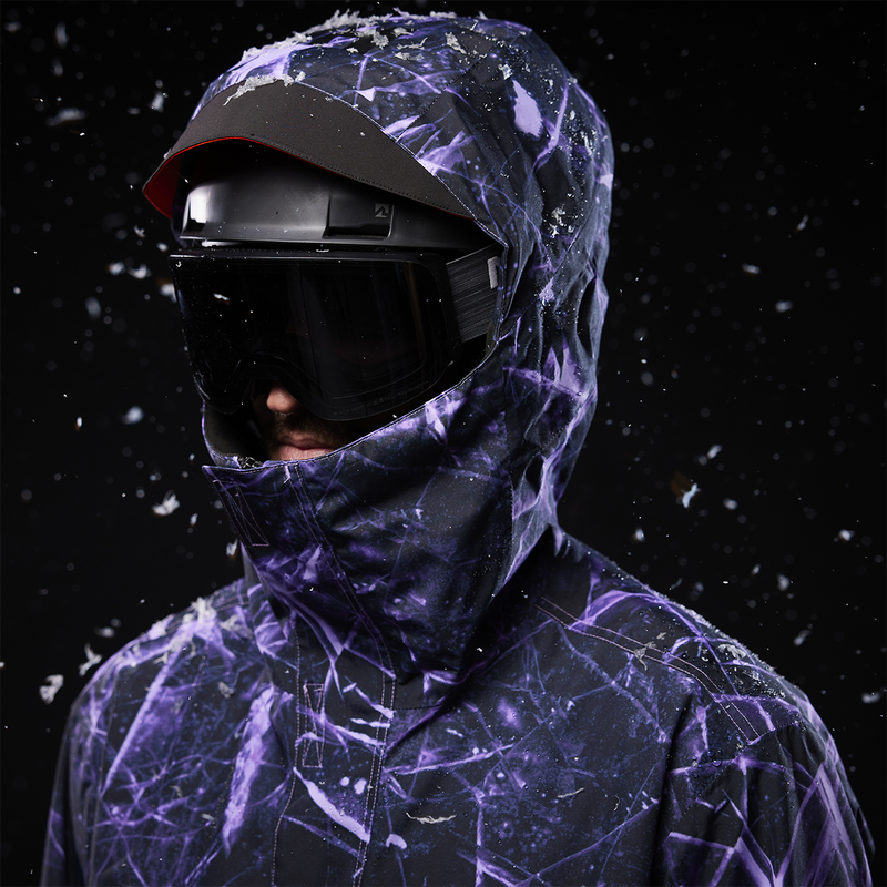 Men's Ullr D Insulated Anorak, Helly Hansen Men's Ullr D Insulated Anorak 699-Heather Ice hood night