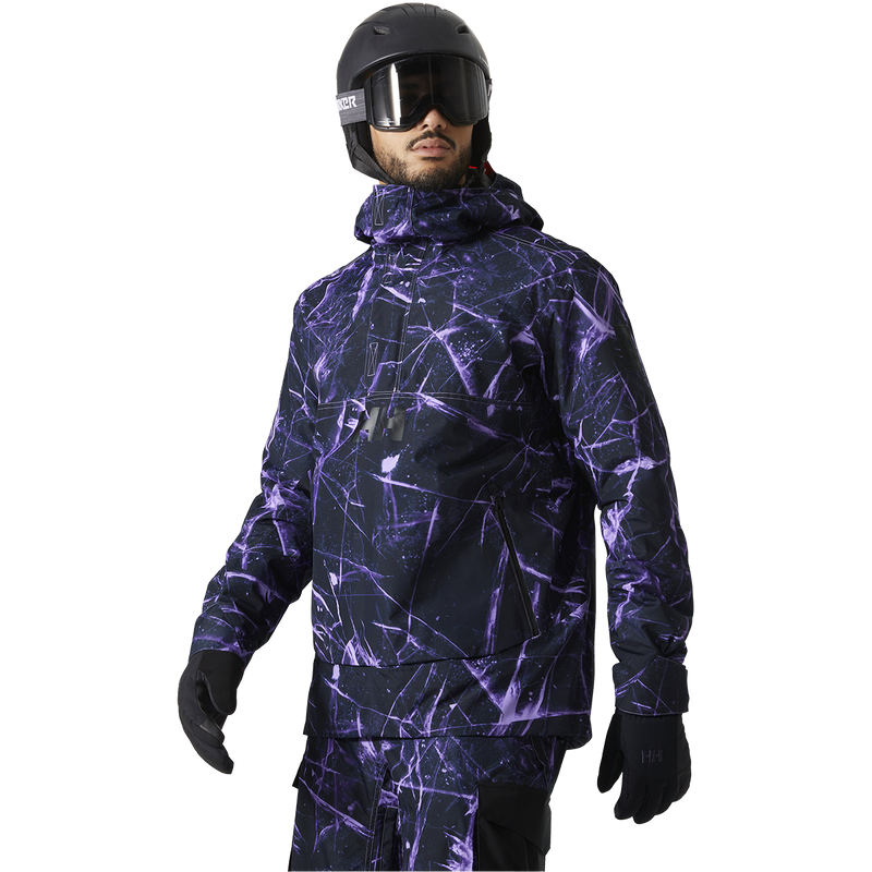 Men's Ullr D Insulated Anorak, Helly Hansen Men's Ullr D Insulated Anorak 699-Heather Ice on model front