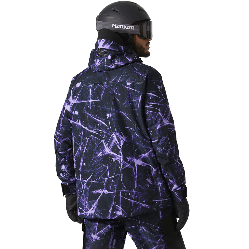 Men's Ullr D Insulated Anorak, Helly Hansen Men's Ullr D Insulated Anorak 699-Heather Ice on model back