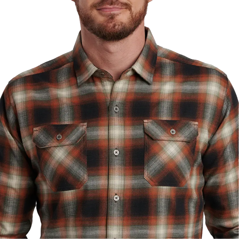 Men's Dillingr Long Sleeve, Kuhl Men's Dillingr Long Sleeve collar and front pockets 