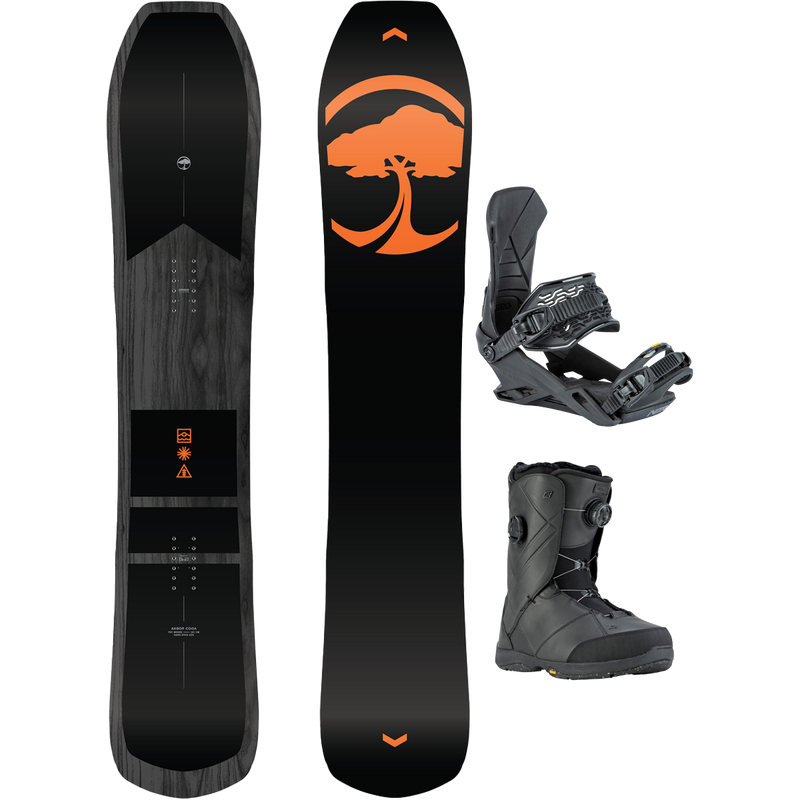 Arbor Snowboards Coda Demo Snowboard Package, Featured Image