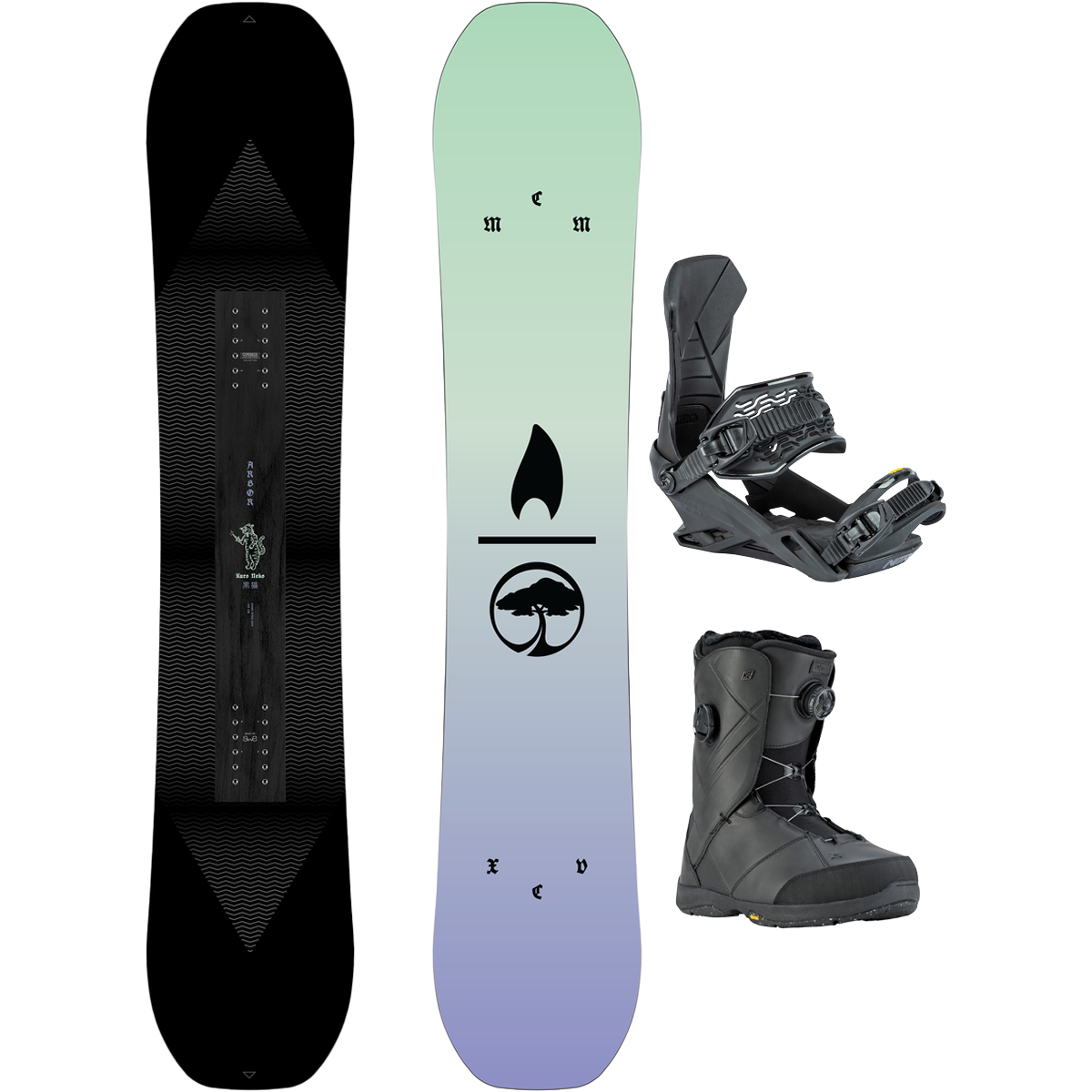 Arbor Snowboards Women's Kuro Neko Demo Snowboard Package alternate view