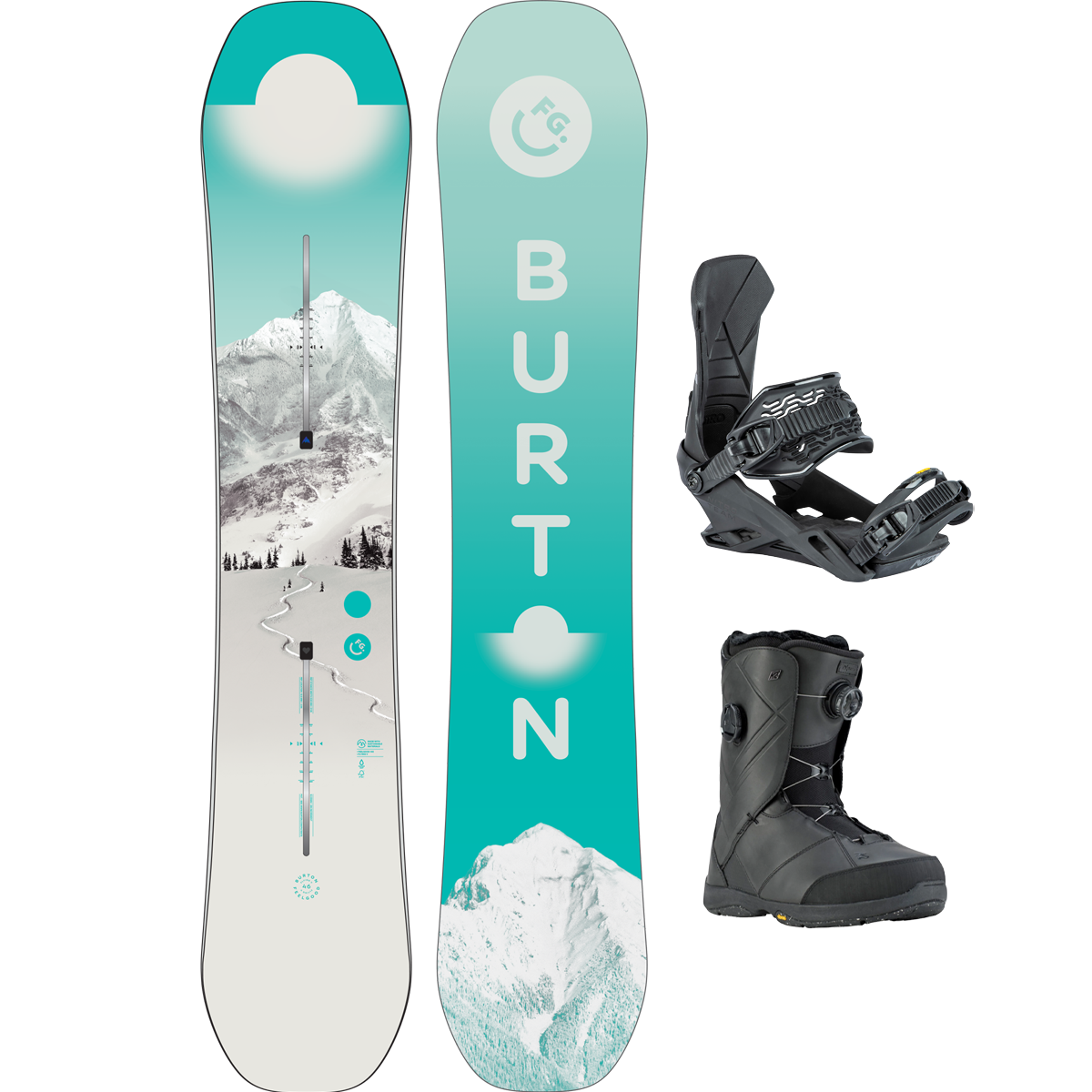 Burton Women's Feelgood Flying V Demo Snowboard Package – Sports Basement