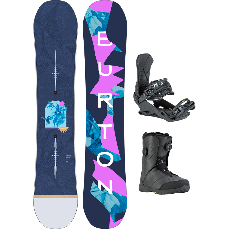 Burton Women's Yeasayer Camber Demo Snowboard Package, Featured Image