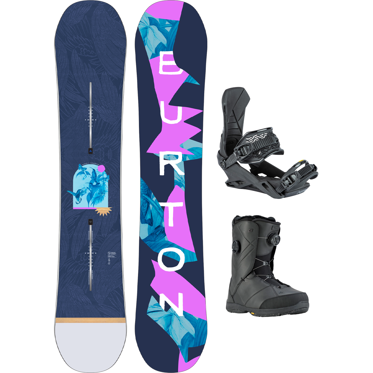Burton Women's Yeasayer Camber Demo Snowboard Package alternate view