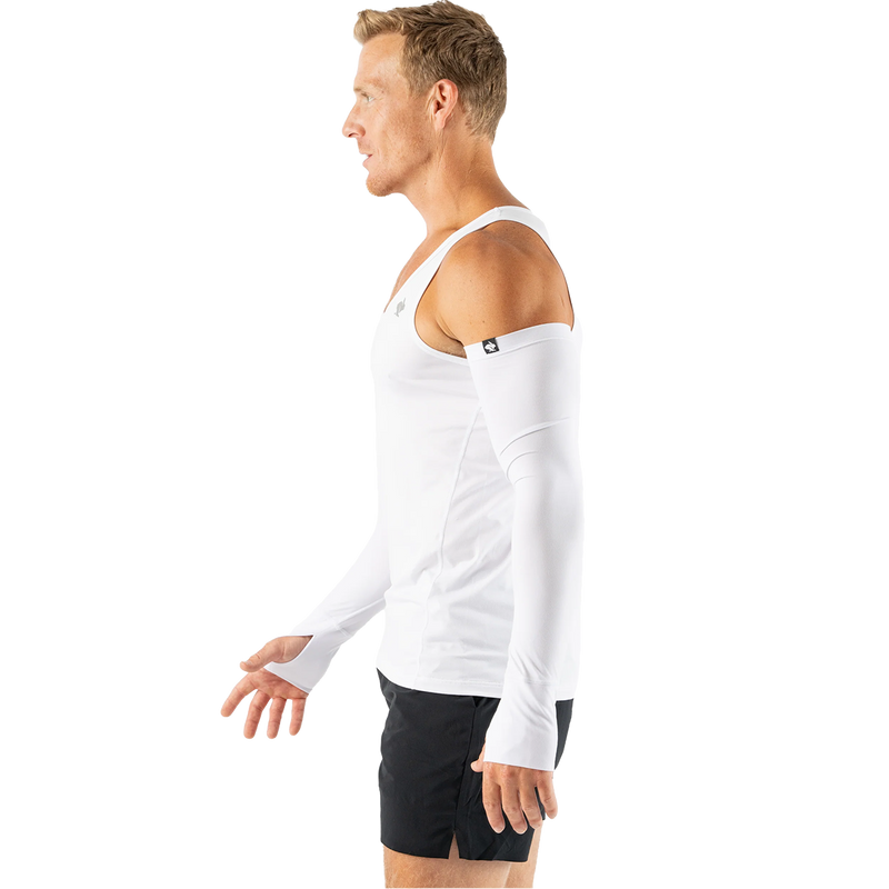 Men's EZ Sleeves, Rabbit Men's EZ Sleeves white on model left side