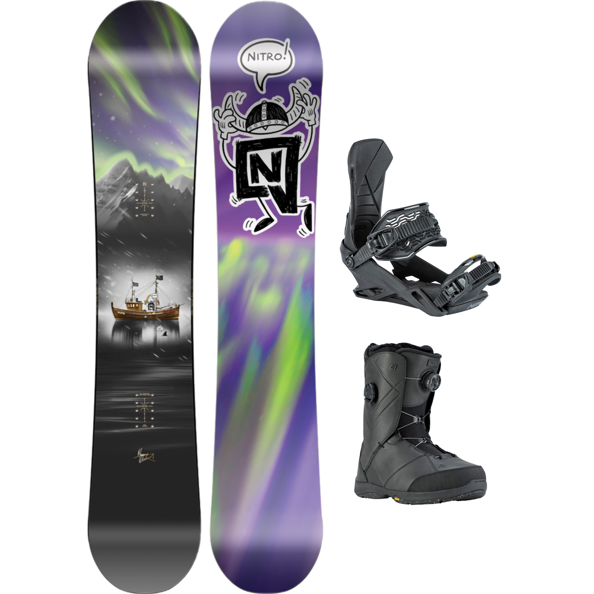 Nitro Team Pro Marcus Kleveland Demo Snowboard Package – Sports
