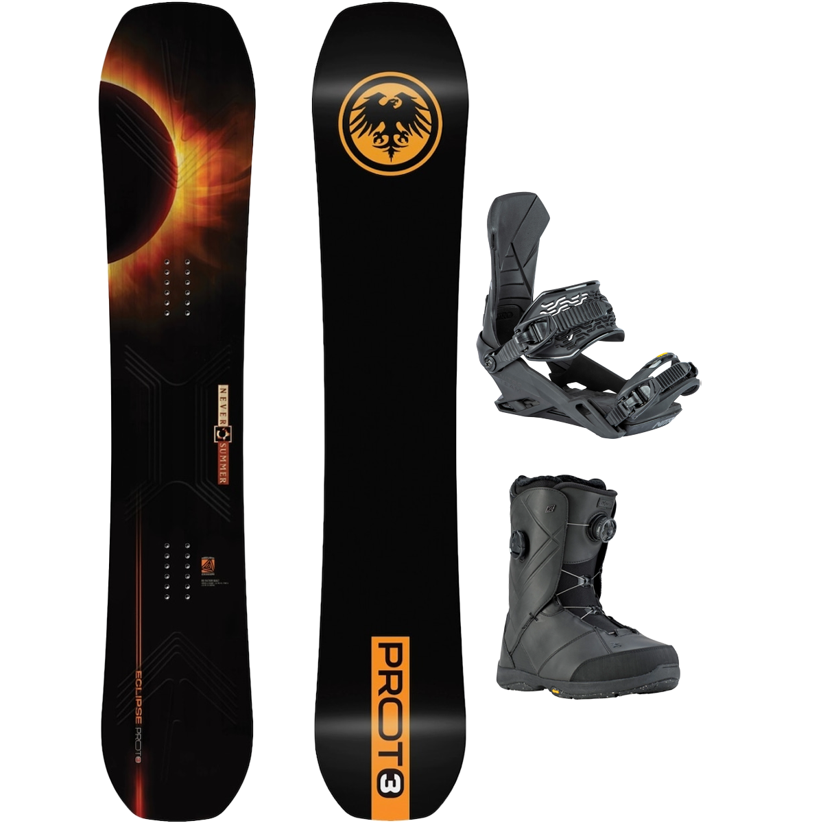Never Summer Proto T3 Eclipse Demo Snowboard Package alternate view