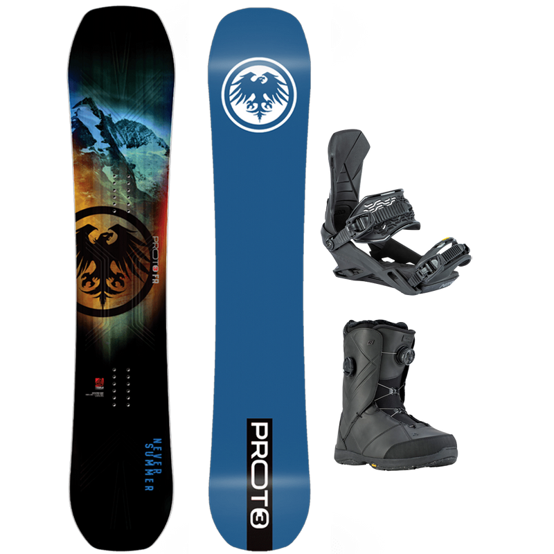 Never Summer Proto T3 FR Demo Snowboard Package, Featured Image