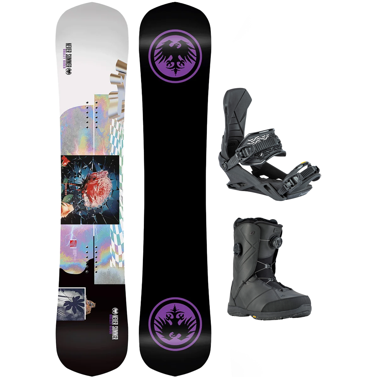Never Summer Women's Breezy Rider Demo Snowboard Package alternate view