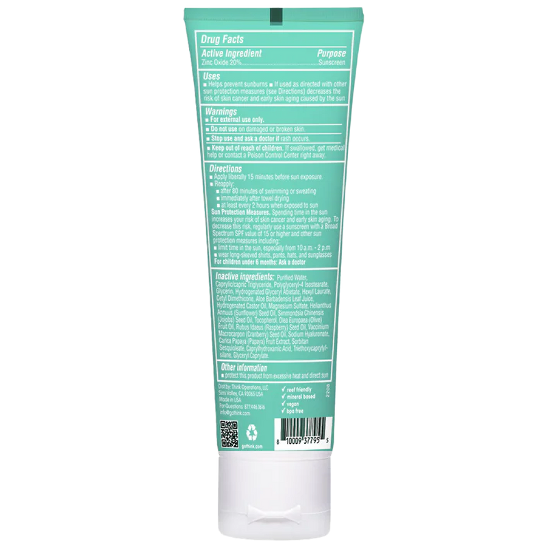 Thinksport Kids SPF 30 Clear Zinc, Thinksports Kids SPF 30 Clear Zinc ingredients