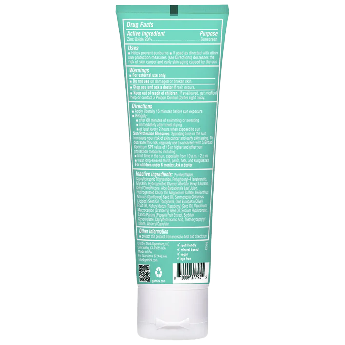 Thinksport Kids SPF 30 Clear Zinc alternate view