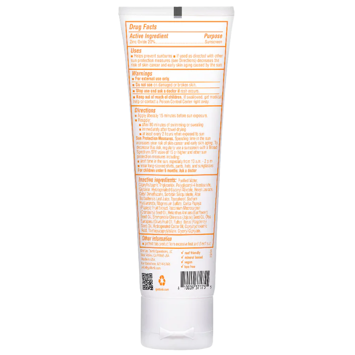 Thinkbaby SPF 30 Clear Zinc Sunscreen alternate view