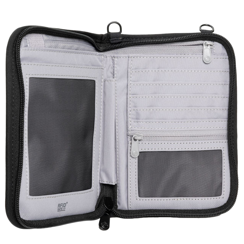 RFIDsafe V150 Organizer, Pacsafe RFIDsafe V150 Organizer Black inside features