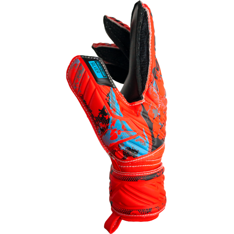 Youth Attrakt Silver 23 Glove, Reusch Youth Attrakt Silver 23 Glove 3333-Red/Black right thumb