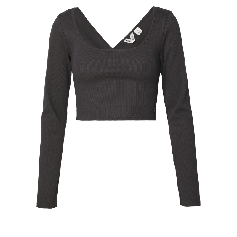 Women's Good Keepsake Long Sleeve Top, Roxy W Good Keepsake LS Rib Front Detail