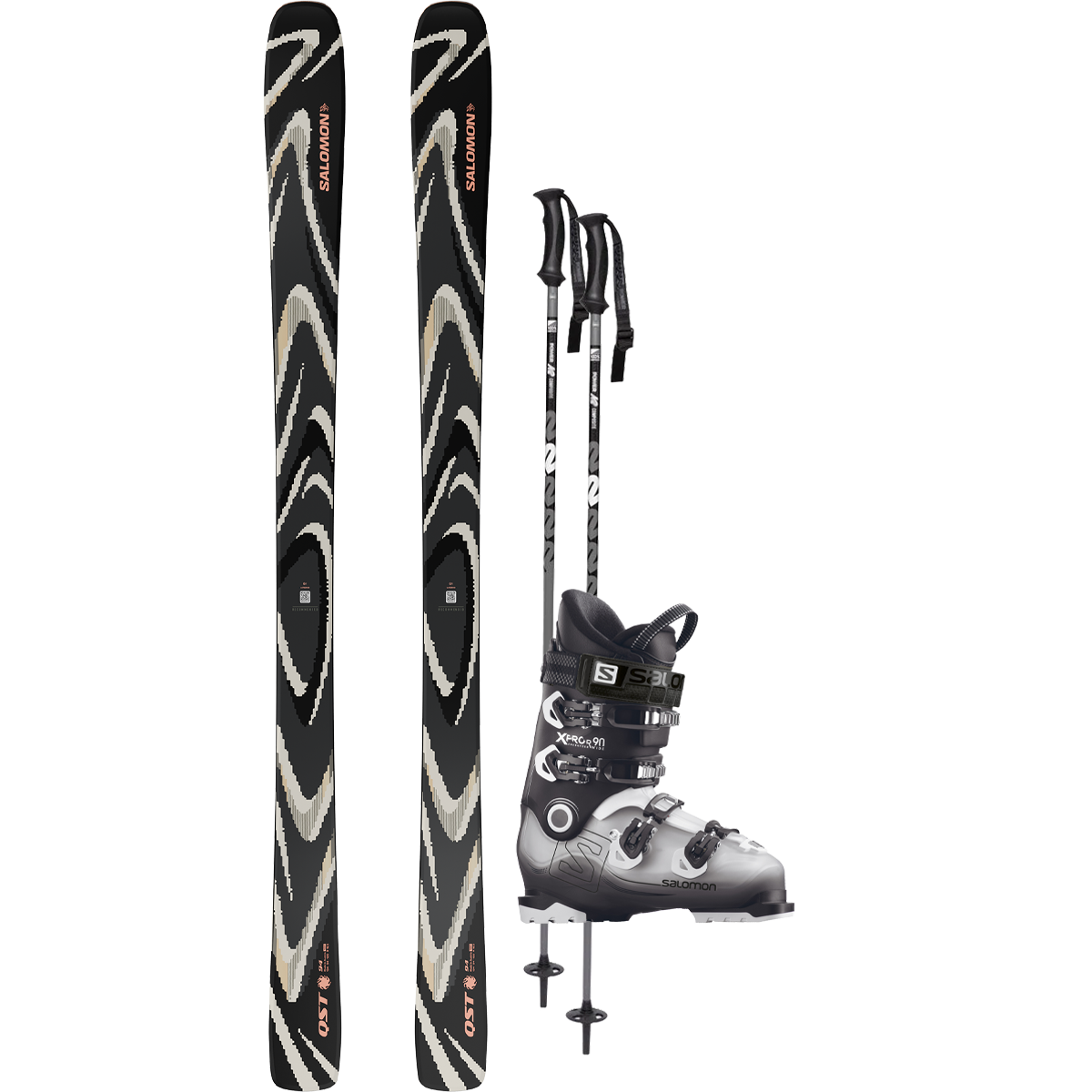 Salomon QST 94 Black Demo Ski Package – Sports Basement