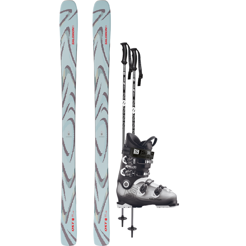 Salomon QST 94 Iced Aqua Demo Ski Package – Sports Basement Salomon QST 94 Iced Aqua Demo Ski Package – Sports Basement