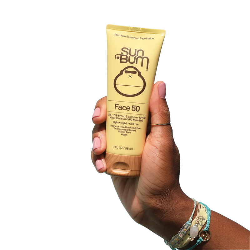 Original SPF 50 Face Lotion, Sun Bum Original SPF 50 Face Lotion with model