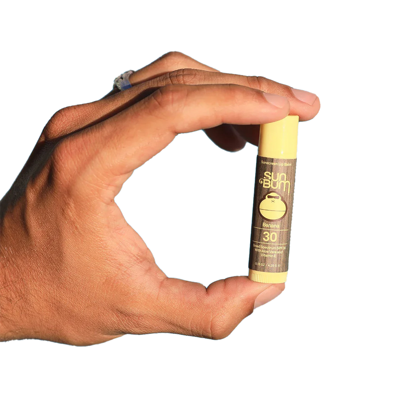 SPF 30 Lip Balm, Sun Bum SPF 30 Lip Balm banana with model