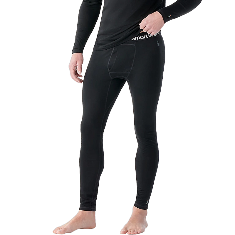 Men's Classic All-Season Merino Baselayer Bottom, Smartwool Men's Classic All-Season Merino Baselayer Bottom 001-Black on model front