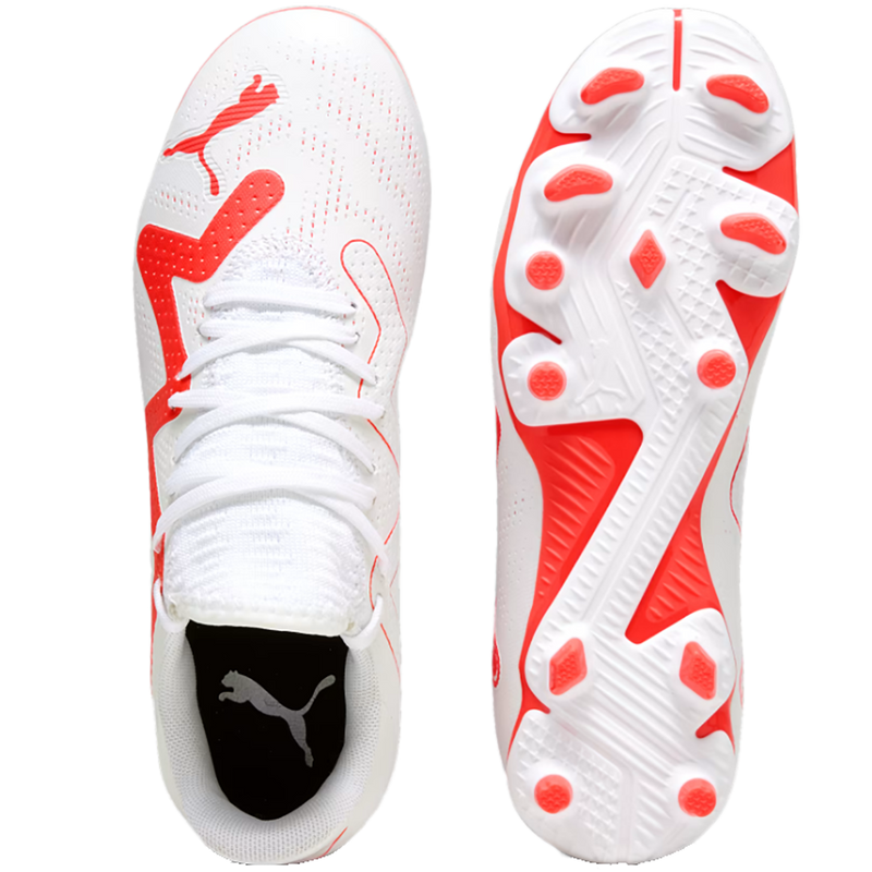 Youth Future Play FG/AG, Puma Youth Future Play FG/AG F23 01-White/Fire Orchid pair top/bottom