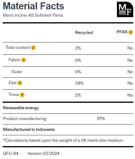 Men's Incline AS Softshell Pants alternate view