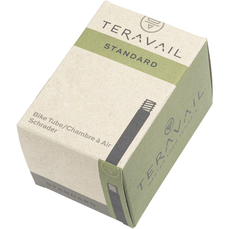 16 x 1.50 – 2.25 Low Lead Schrader Valve, Teravail Standard Schrader Tube packaging