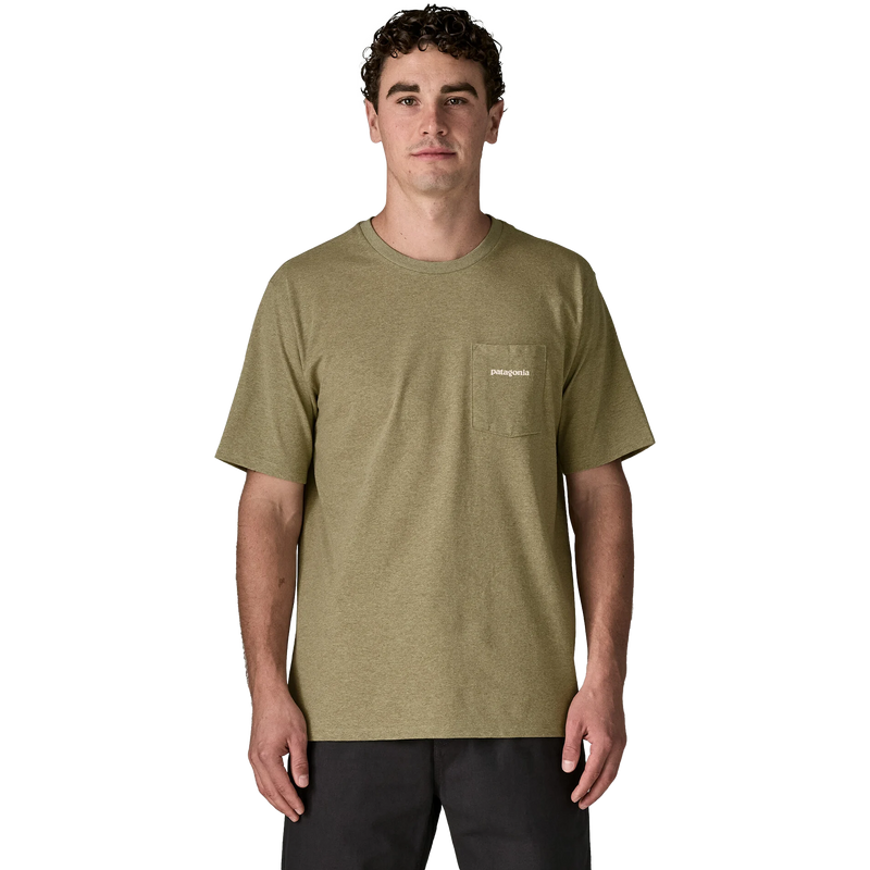 Men's Boardshort Logo Responsibili-Tee, Patagonia Men's Boardshort Logo Responsibili-Tee Front on Model