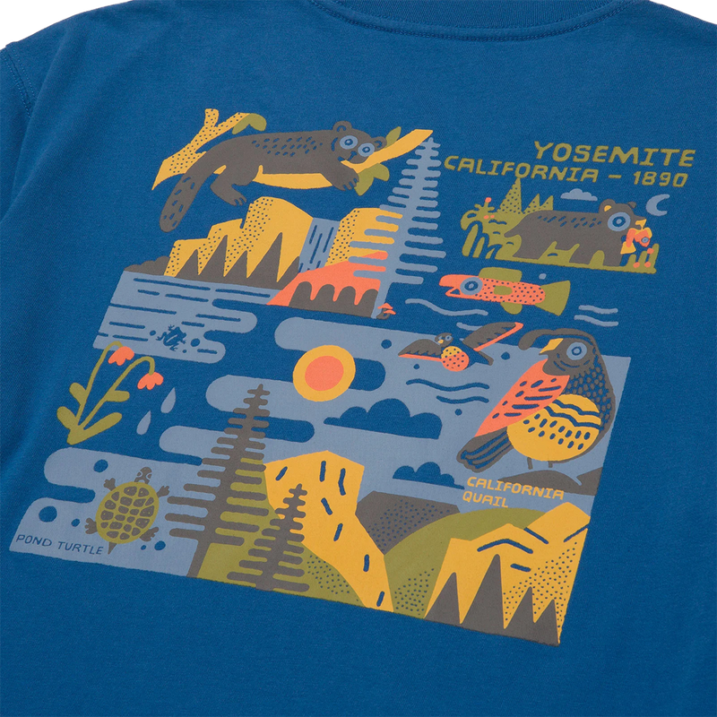Yosemite 1890s Tee, Parks Project Yosemite 1890s Tee Navy back graphic