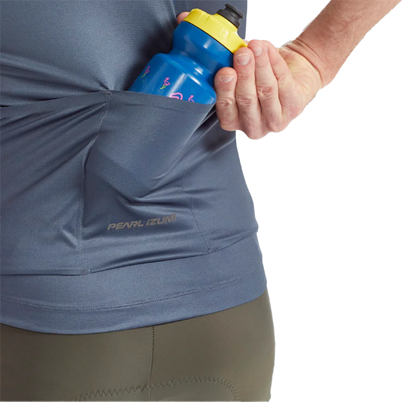 Men's Interval Jersey, Pearl Izumi Men's Interval Jersey Dark Ink back pockets
