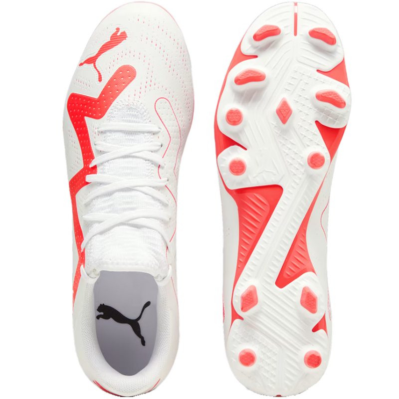 Future Play FG/AG, Puma Future Play FG/AG F23 01-White/Fire Orchid pair top/bottom