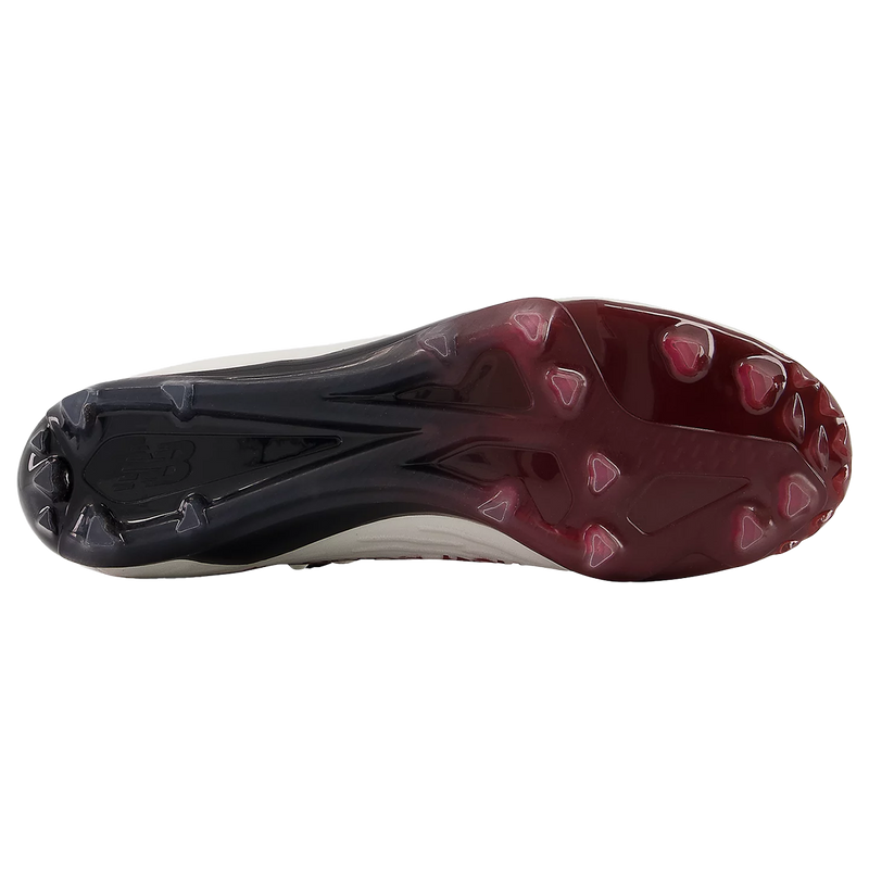 BurnX3 Low TPU, New Balance BurnX3 Low TPU White/Crimson/Black bottom cleats