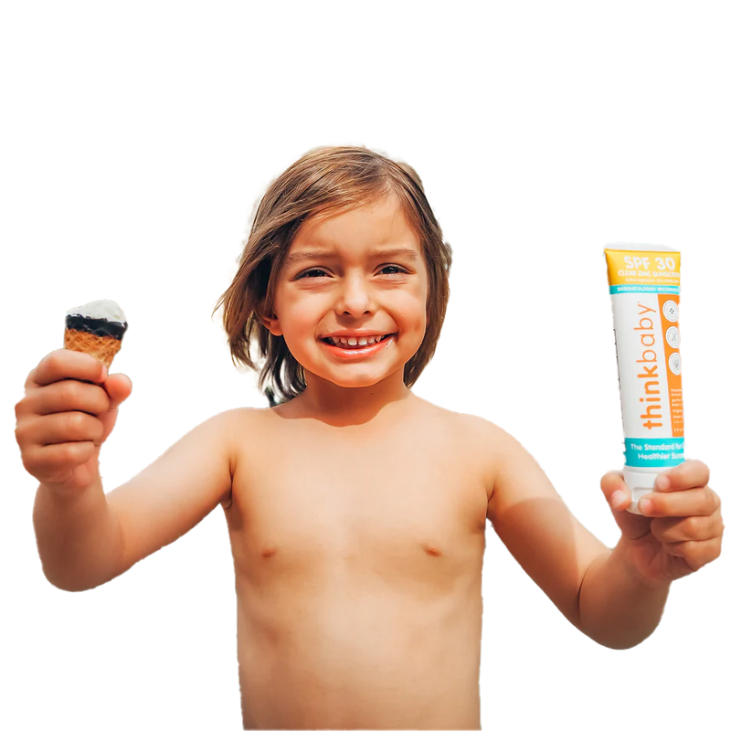 Thinkbaby SPF 30 Clear Zinc Sunscreen, Thinkbaby SPF 30 Clear Zinc Sunscreen with model