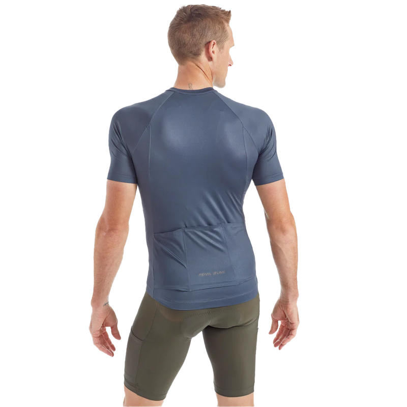 Men's Interval Jersey, Pearl Izumi Men's Interval Jersey Dark Ink on model back