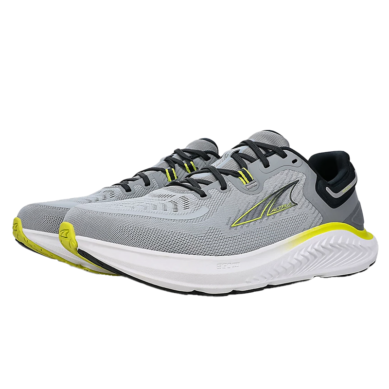 Men's Paradigm 7, Altra Men's Paradigm 7 232-Gray/Lime pair right front profile