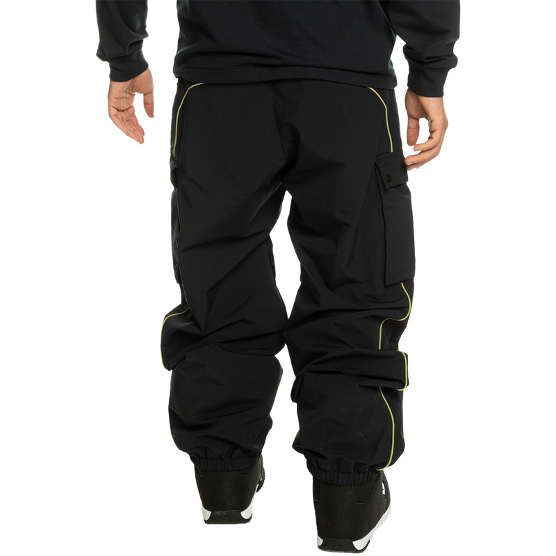 Men's Snow Down Cargo Pant, Quiksilver Men's Snow Down Cargo Pant KVJ0-True Black back
