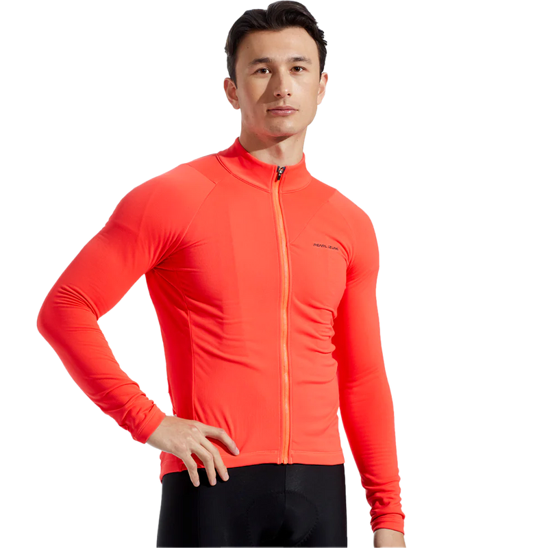 Men's Attack Thermal Jersey, Pear Izumi Men's Attack Thermal Jersey 9EG-Screaming Red on model front