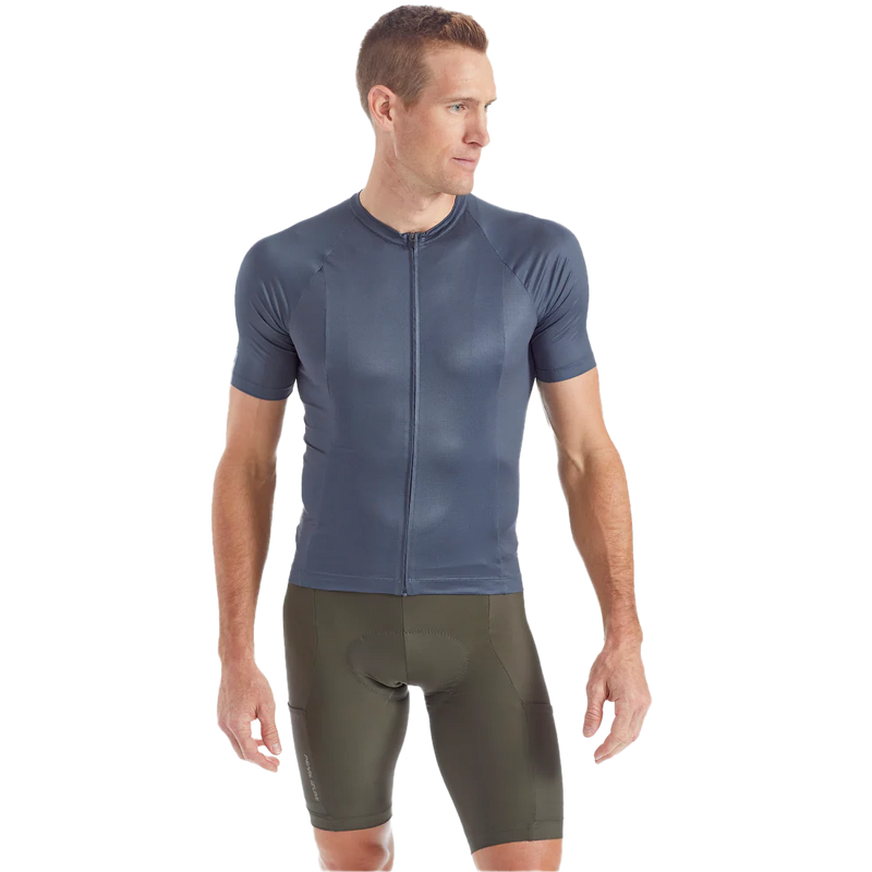 Men's Interval Jersey, Pearl Izumi Men's Interval Jersey Dark Ink on model front