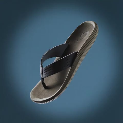 Men's Ulele, Olukai Men's Ulele in  BFLR-Blue Fog/Lava Rock movie